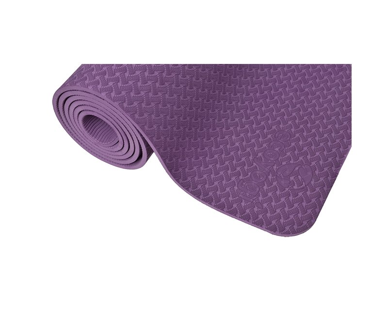 TPE yoga mat Aubergine front